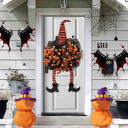 ‌Halloween Witch Door Wreath Spooky Front Door Decorations