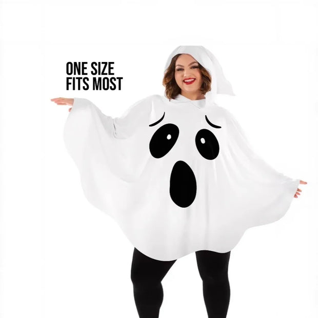 Halloween Cloak Cape Fright Clothes Spooky Ghost Costume