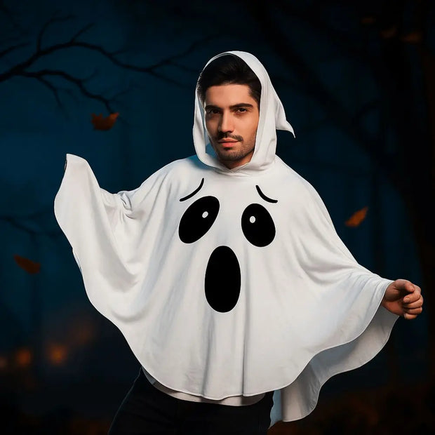 Halloween Cloak Cape Fright Clothes Spooky Ghost Costume