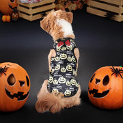 Halloween Dog Costumes Pumpkin Skull Print Clothes