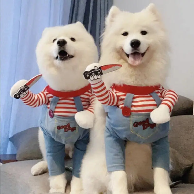 Halloween Dog Costumes Funny Pet Clothes Costume Sets For Medium Large Dogs