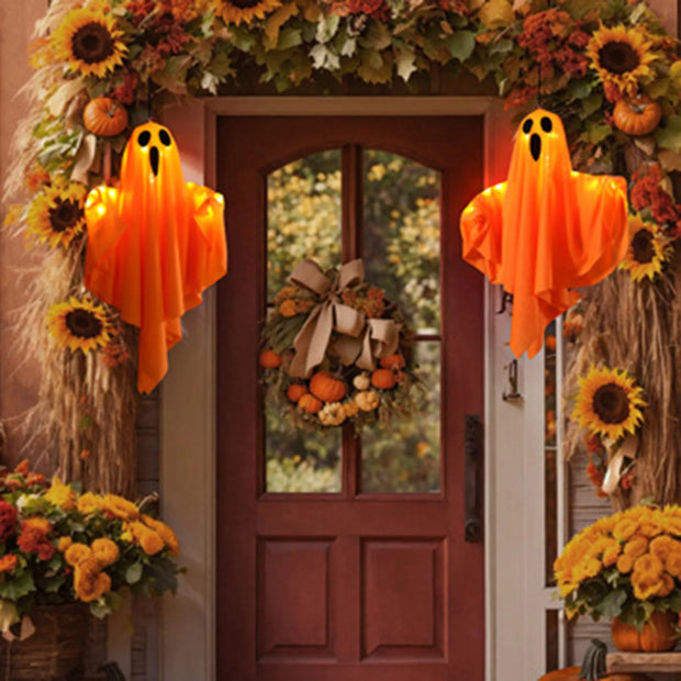 Halloween LED Ghost Lights Decorations Adjustable Hanging Spooky Decor for Party