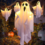 Halloween LED Ghost Lights Decorations Adjustable Hanging Spooky Decor for Party