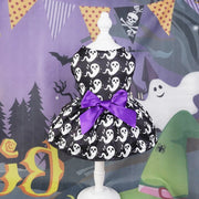 Halloween Dog Costumes Pumpkin Skull Print Clothes