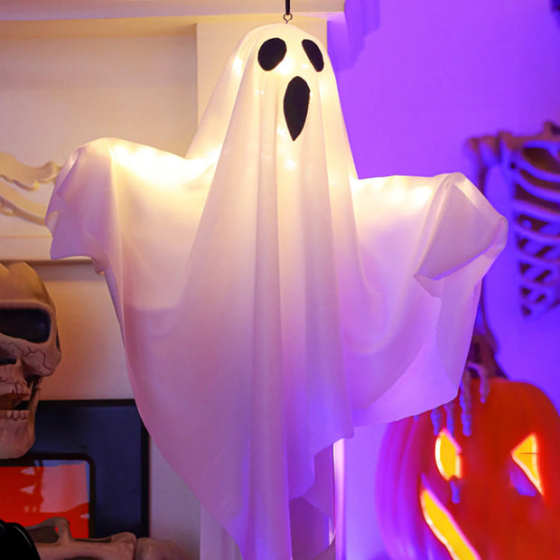 Halloween LED Ghost Lights Decorations Adjustable Hanging Spooky Decor for Party