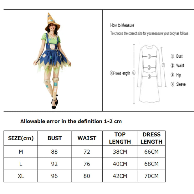 Halloween The Scarecrow Wizard Costume Spooktacular Outfit
