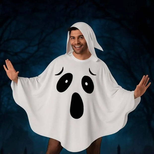 Halloween Cloak Cape Fright Clothes Spooky Ghost Costume