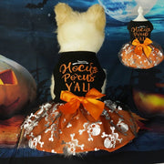 Halloween Dog Costumes Pumpkin Skull Print Clothes
