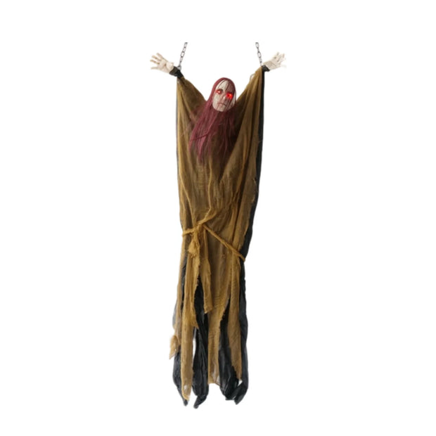 Halloween Sound Glowing Witch Decoration Props  Scary Witch Hanging Ghost Holiday Party