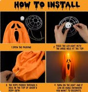 Halloween Party  Home Decoration  Hanging Horror Props with Lights