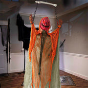 Halloween Sound Glowing Witch Decoration Props  Scary Witch Hanging Ghost Holiday Party