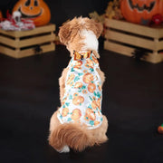 Halloween Dog Costumes Pumpkin Skull Print Clothes