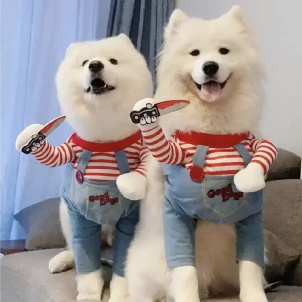 Halloween Dog Costumes Funny Pet Clothes Costume Sets For Medium Large Dogs